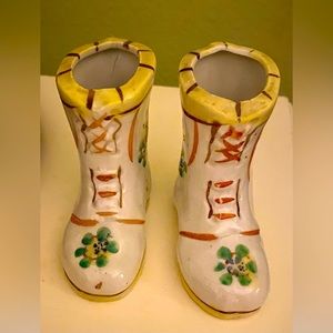 Rare Vintage (1945-1951) Made in Occupied Japan Porcelain Flowered Booties